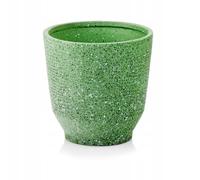 DomoDomo - Funda de cerámica esmaltada verde con estampado en relieve de 14 cm 1 unidad.