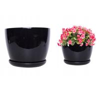 DomoDomo - Funda de cerámica negra con posavasos de 30 x 23,5 cm