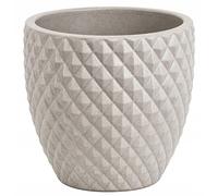DomoDomo - Funda redonda de cerámica beige con relieve de 30 cm