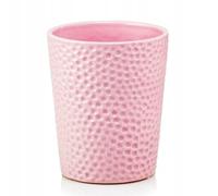 DomoDomo - Funda redonda de cerámica rosa con relieve de 9 cm