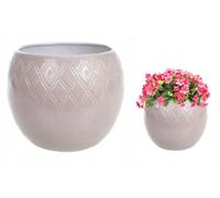 DomoDomo - Maceta de cerámica (14 cm), color gris