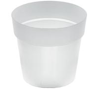 DomoDomo - Maceta de plástico redonda clásica transparente de 19,9 cm