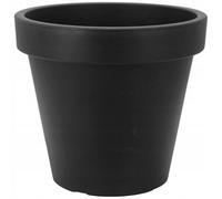 DomoDomo - Maceta grande redonda de plástico antracita 60 cm