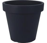 DomoDomo - Maceta grande redonda de plástico antracita de 80 cm