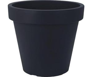 DomoDomo - Maceta grande redonda de plástico antracita de 80 cm