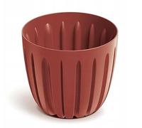 DomoDomo - Macetero de plástico acanalado rojo retro 13,8 cm Wario