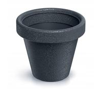 DomoDomo - Macetero de plástico redondo gris antracita 23,8 cm Origina