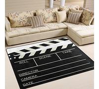 Domoko Use7 - Alfombra para sala de estar, dormitorio, 160 x 122 cm, color blanco