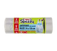 Domopak Spazzy - Bolsas antiperforación con asas (recogida diferenciada, 110 L, neutral transparente, 330 g)