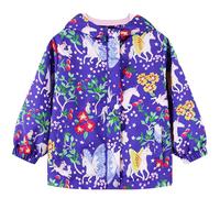 Domueay Chaqueta Impermeable Niño Cortavientos Capucha Ligero Cazadora Manga Larga Softshell con Cremallera Chubasquero Primavera Otoño Abrigos Deportivos 7-8 Años, Azul - Caballo