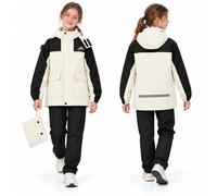 Domueay Chubasqueros y Pantalones Impermeable 2 piezas para Ninos 9-14 Años | Ligero Unisex, Abrigos Traje, Conjunto de Lluvia, Niño Niña, Chaqueta y Pantalones Set, para Trekking Exteriores Deporte Ropa