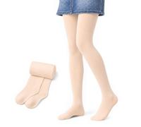 Domueay Medias para Niñas Opacas 90 Den Elásticas y Transpirable Mallas | con Pies, Suaves Elegantes, Casual Pantimedia, Ballet Danza Fiesta Uniforme Vestido Escolar, Finas Básicos Ropa, 3-12 años