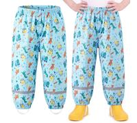 Domueay Pantalon Impermeable Niño Niña Estampados Transpirable 1-10 años | Pantalón de Lluvia, Reflectante, Sin Forro, Ligero, Pantalones Sobrepantalón, Ropa Colegio Exteriores Montaña Senderismo