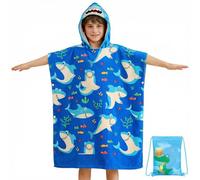 Domueay Poncho Toalla Infantil con Capucha Microfibra Absorbente Diseño Unicornio Rosa para Playa Surf Piscina Natación Toalla de Baño Suaves Albornoz para Niñas de 6-15 años, 75x180cm