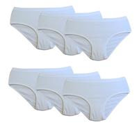 Don ALGODN Pack de 6 Braguitas de Algodón para Niña - Diseños Originales - Tela Suave y Cómoda (FR/ES, Edad, 15 años, Blanco)
