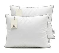 DON ALGODON - Almohada Fibra y Viscoelástica Pack x2 90 cm - Tejido Premium Extrasuave Desenfundable con Cremallera - Memory Foam, Termoregulable Firmeza Media - 80% Fibra y 20% Copos Viscoelásticos