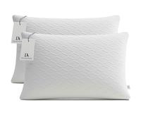 DON ALGODON - Almohada Viscoelástica Pack 2 Almohadas 90 cm - Núcleo 100% Viscoelástico Memory Foam Termorregulable - Almohada Ergonómica y Máximo Confort - Funda Desenfundable con Cremallera Lavable
