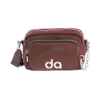 DON ALGODON Bolso bandolera para mujer Bari de nylon Marrón y con frase de Good vibes.