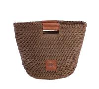 DON ALGODON | Bolso de mano de rafia para mujer | Bolso mano playa mujer | Bolsa playa para mujer Silene
