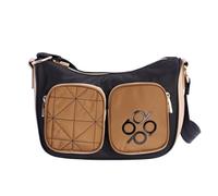 DON ALGODON Bolso tipo góndola bicolor de bandolera de cinta ajustable de mujer Bergamo en nylon.