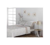 Don Algodón Juego sábana tela Don algodón 150 h 150 cm Ina beige. Cama 150 cm