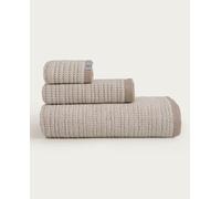 Don Algodón JUEGO TOALLAS JACQUARD maxima absorción y suavidad. Beige 100 x 150 cm