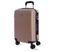DON ALGODON - Maletas de Viaje Cabina - Maleta 55x40x20 - Maletas de Viaje - Maleta de Cabina Resistente Ryannair - Trolley Equipaje para Avion con 4 Ruedas de 360º y candado (Oro)