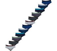 DON ALGODON | Pack 12 Slips Hombre Suaves, Transpirables y Resistentes (FR/ES, Letras, M, Regular, Regular, Marino/Gris Claro/Verde/Azul/Verdoso/Gris Oscuro)