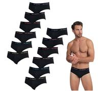 DON ALGODON | Pack 12 Slips Hombre Suaves, Transpirables y Resistentes (FR/ES, Letras, M, Regular, Regular, Multicolor)