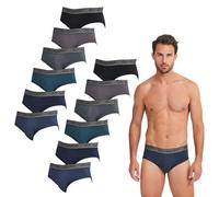 DON ALGODON | Pack 12 Slips Hombre Suaves, Transpirables y Resistentes (FR/ES, Letras, XL, Regular, Regular, Multicolor1)