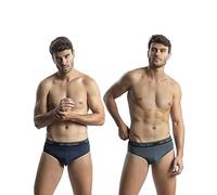 DON ALGODON Pack 2 Slips para Hombre (XL, Marino/Verde)