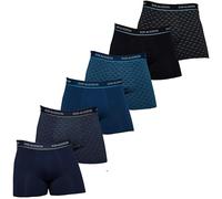 DON ALGODON | Pack 6 Boxers Hombre Suaves, Transpirables y Resistentes (FR/ES, Letras, XL, Regular, Regular, Negro/Marino/Verdoso)