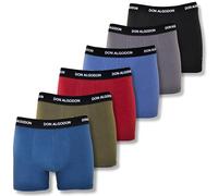 DON ALGODON | Pack 6 Boxers Hombre Suaves, Transpirables y Resistentes (FR/ES, Letras, XL, Regular, Regular, Marino/Verde/Granate/Negro/Azul/Gris)
