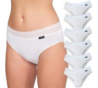 DON ALGODON | Pack 6 Bragas Mujer Tacto Extrasuave, Blanco, Talla L