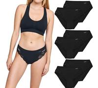 DON ALGODON | Pack 6 Bragas Mujer Tacto Extrasuave (FR/ES, Letras, L, Regular, Regular, Negro)