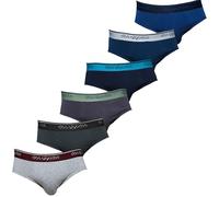 DON ALGODON | Pack 6 Slips Hombre Suaves, Transpirables y Resistentes (FR/ES, Letras, M, Regular, Regular, Marino/Gris Claro/Verde/Azul/Verdoso/Gris Oscuro)