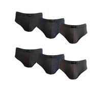 DON ALGODON | Pack 6 Slips Hombre Suaves, Transpirables y Resistentes (FR/ES, Letras, XL, Regular, Regular, Negro/Marino/Gris)