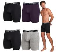 DON ALGODON Pack de 4 Boxers Largos Ciclista Antiroce para Hombres | Cómodos y Suaves | Cintura Elástica | Deportivos o para Uso Diario (FR/ES, Letras, M, Regular, Regular, Multicolor)