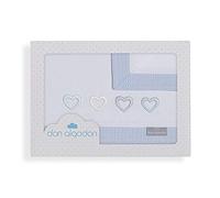 Don Algodón Sábanas Cuna Cuore Blanco Azul