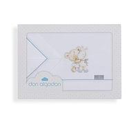 Don Algodón Sábanas Cuna Marco Blanco Azul