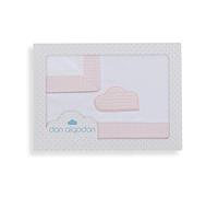 Don Algodón Sábanas Minicuna Cloud Blanco Rosa