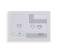 Don Algodón Sábanas Minicuna Cuore Blanco Gris