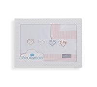 Don Algodón Sábanas Minicuna Cuore Blanco Rosa