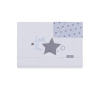 Don Algodón Sábanas Minicuna Punto Love You Blanco Azul