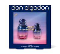 Don Algodón Set Eau de Parfum Mujer | 100 ml + 30 ml | Perfume floral gourmand con lirios del desierto, coco e iris | Fragancia intensa, femenina y elegante | Ideal para regalo