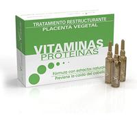Don Cabello Ampolletas capilares - Tratamiento capilar anticaída - Fortalece las fibras capilares - Extracto de placenta vegetal y vitaminas - Fortalece y promueve el crecimiento - 12 Ampollas x 10 ml