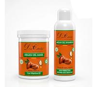 Don Cabello Pack Argán y Keratina 1000 ml + 1000 ml, Champú y Mascarilla Hidratante, Cabello Seco o Dañado, Brillo, Suavidad y Control Frizz