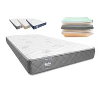 Don Descanso - Colchón 105x190 Viscoelastico Mulhacen DualSense, Altura ± 15cm. Multicapa con Núcleo GravityFoam, Firmeza Alta, Doble Cara Invierno/Verano, Transpirable. Fabricado en España, Gris