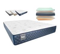 Don Descanso - Colchón 135x180 Viscoelástico Mulhacen DualSense, Altura 26cm. Multicapa con Núcleo GravityFoam, Firmeza Alta, Doble Cara Invierno/Verano, Transpirable. Fabricado en España, Azul