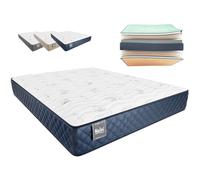 Don Descanso - Colchón 135x190 Viscoelástico Mulhacen DualSense, Altura 26cm. Multicapa con Núcleo GravityFoam, Firmeza Alta, Doble Cara Invierno/Verano, Transpirable. Fabricado en España, Azul